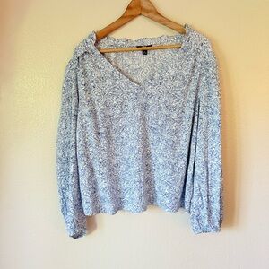 Frye Blue Patterned Blouse